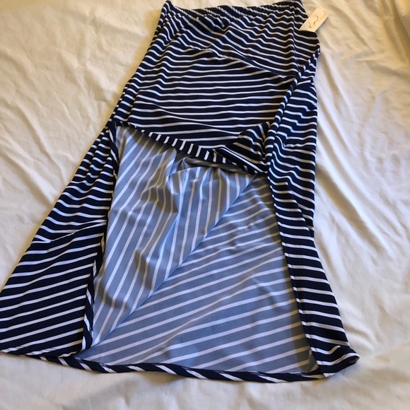 Kim Rogers Bias Striped Maxi Skirt Size Small NWT - Picture 8 of 11